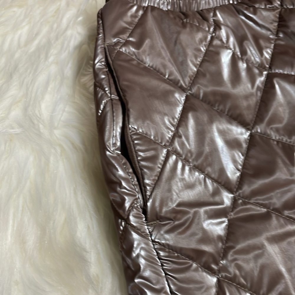 #0066 ATHLETA GIRLS. Size 16 fits like a Juniors 3-5 Metallic Mocha Puffer Skirt - Picture 8 of 10
